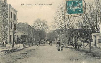 CPA FRANCE 84 "Apt, Boulevard National"