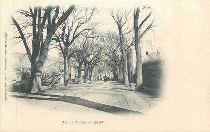 CPA FRANCE 84 "Apt, Avenue Philippe de Girard"