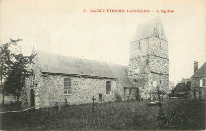 CPA FRANCE 50 "Saint Pierre Langers, L'Eglise"
