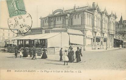 CPA FRANCE 59 "Malo les Bains, La Plage et le Café de Belle Vue"