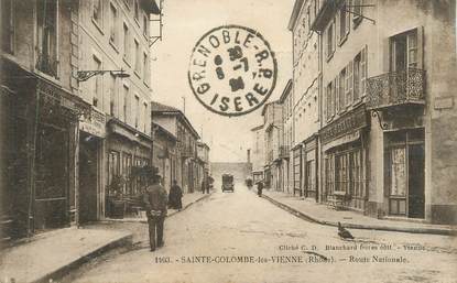 CPA FRANCE 69 " Ste Colombe les Vienne, Route nationale"