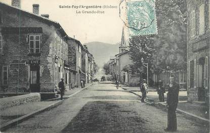 CPA FRANCE 69 " Ste Foy L'Argentière, La Grande Rue"