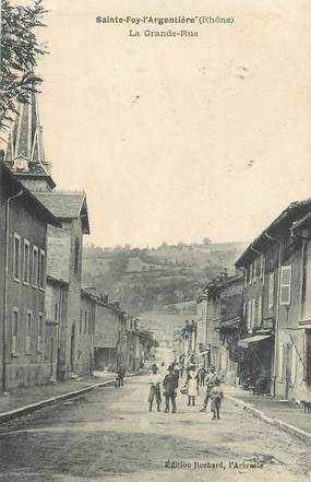 CPA FRANCE 69 " Ste Foy L'Argentière, La Grande Rue"