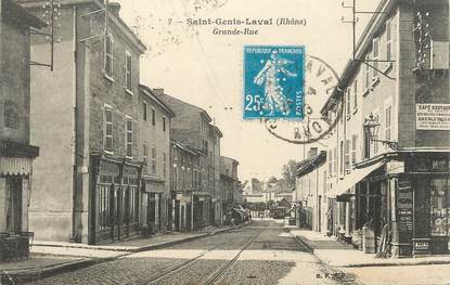 CPA FRANCE 69 " St Genis Laval, La grande rue"