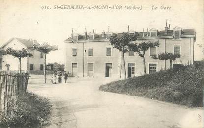 CPA FRANCE 69 " St Germain au Mont d'Or, La gare"