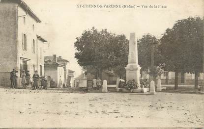 CPA FRANCE 69 " St Etienne de Varenne, Vue de la place"
