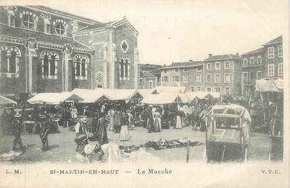 CPA FRANCE 69 " St Martin en Haut , Le marché"