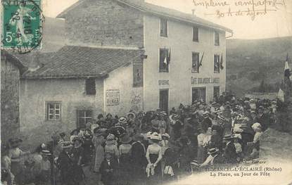 CPA FRANCE 69 " St Marcel L'Eclairé, La place un jour de fête"