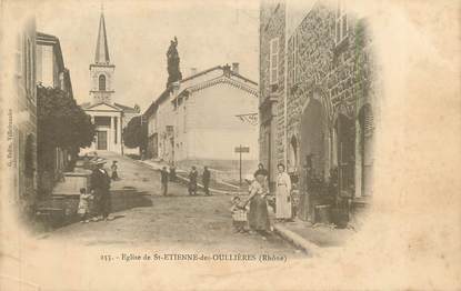 CPA FRANCE 69 " St Etienne des Oullières, L'église"