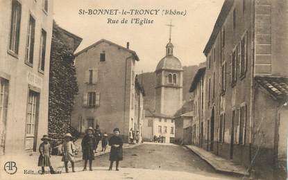 CPA FRANCE 69 " St Bonnet le Troncy, Rue de l'église"