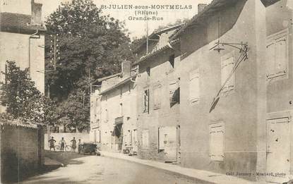 CPA FRANCE 69 " St Julien sous Montmelas, Grande Rue"