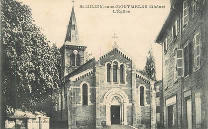 CPA FRANCE 69 " St Julien sous Montmelas, L'église"