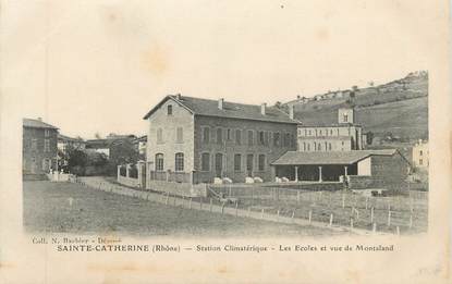 CPA FRANCE 69 " St Catherine, Les écoles et vue de Montaland"