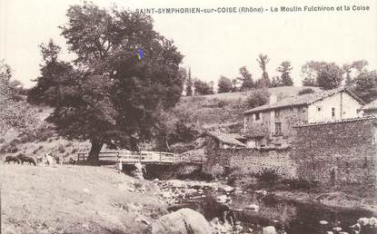 CPA FRANCE 69 " St Symphorien sur Coise, Le moulin Fulchiron et la Coise"