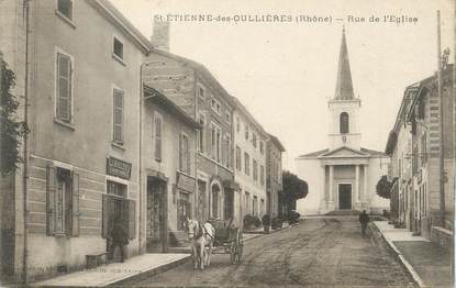 CPA FRANCE 69 " St Etienne des Oullières, Rue de l'église"