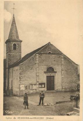 CPA FRANCE 69 " St Didier sur Beaujeu, L'église"