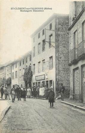CPA FRANCE 69 " St Clément sur Valsonnee, Boulangerie Denontoux"
