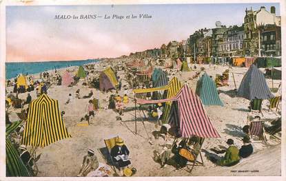 / CPA FRANCE 59 "Malo les Bains, la plage et les villas"