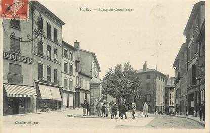 CPA FRANCE 69 " Thizy, Place du Commerce"