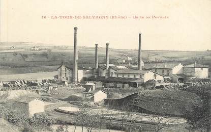 CPA FRANCE 69 " La Tour de Salvagny, Usine de Poterie"