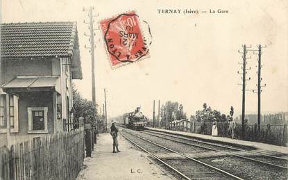 CPA FRANCE 69 " Ternay, La gare" / TRAIN