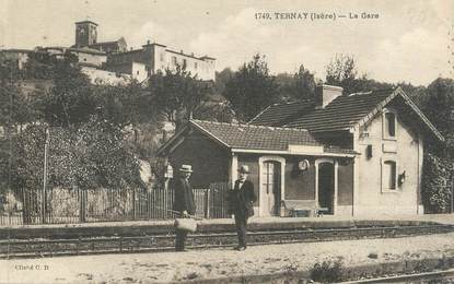 CPA FRANCE 69 " Ternay, La gare"