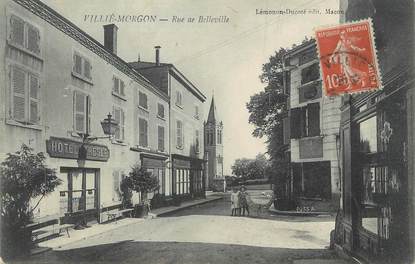 CPA FRANCE 69 " Villié Morgon, Rue de Belleville"