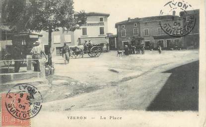 CPA FRANCE 69 " Izeron, La place "