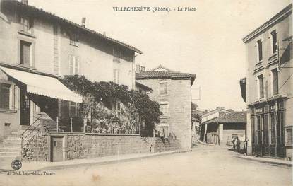 CPA FRANCE 69 " Villechenève, La Place"