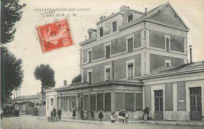 CPA FRANCE 69 " Villefranche sur Saône, Gare du PLM"