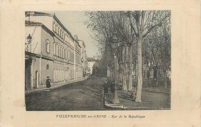 CPA FRANCE 69 " Villefranche sur Saône, Rue de la République"