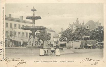 CPA FRANCE 69 " Villefranche sur Saône, Place du Promenoir"