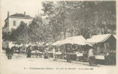 CPA FRANCE 69 " Villefranche sur Saône, Un coin du marché"
