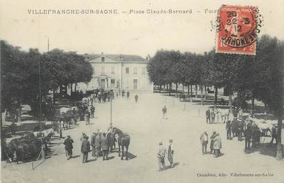 CPA FRANCE 69 " Villefranche sur Saône, Place Claude Bernard"