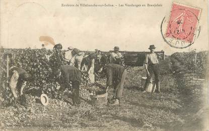 CPA FRANCE 69 " Environs de Villefranche sur Saône, Les vendanges en Beaujolais"