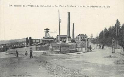 CPA FRANCE 69 " St Bel, Les Mines de Pyrites, Le puits St Gobain" / MINE