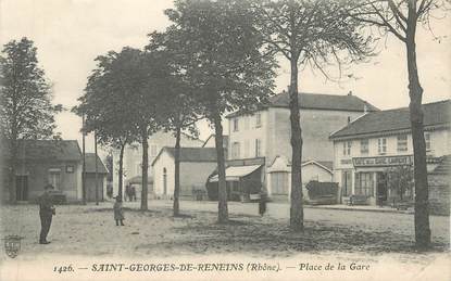 CPA FRANCE 69 " ST Georges de Reneins, Place de la Gare"