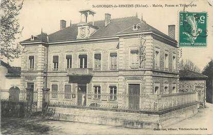 CPA FRANCE 69 " ST Georges de Reneins, Mairie , Postes et Télégraphes"