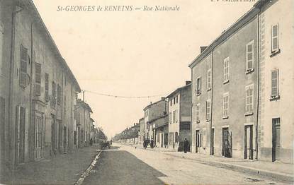 CPA FRANCE 69 " ST Georges de Reneins, Rue Nationale"