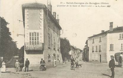 CPA FRANCE 69 " ST Georges de Reneins, Quartier de la Gare et Boulevard "