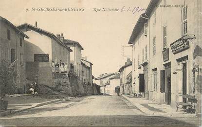 CPA FRANCE 69 " ST Georges de Reneins, Rue Nationale"