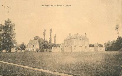 CPA FRANCE 14 "Amfréville, poste et mairie"