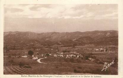 CPA FRANCE 84 " St Martin de la Brasque, Vue générale et la Chaîne du Lubéron"