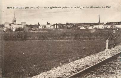 CPA FRANCE 84 " Montfavet, Vue générale prise de la ligne de chemin de fer"