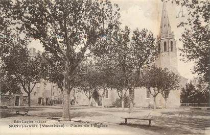 CPA FRANCE 84 " Montfavet, Place de l'église"