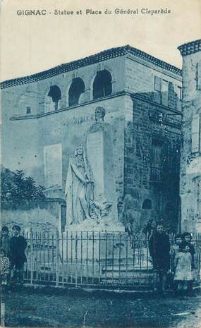 CPA FRANCE 84 " Gignac, Statue et Place du Général Claparède"