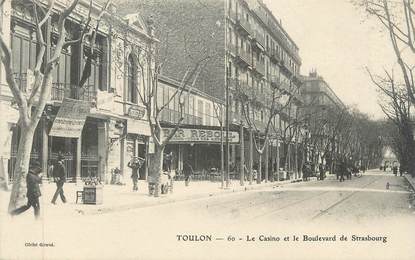 CPA FRANCE 83 " Toulon, Le casino et le Boulevard de Strasbourg"