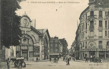 CPA FRANCE 71 " Chalon sur Saône, Rue de l'Obélisque"