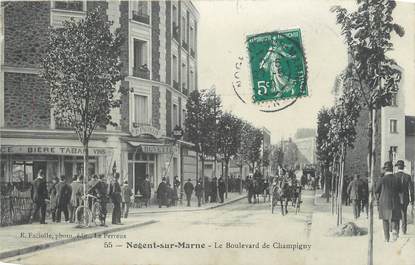 CPA FRANCE 94 " Nogent sur Marne, Le Boulevard de Champigny"