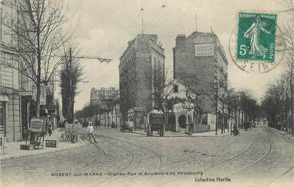 CPA FRANCE 94 " Nogent sur Marne, La Grande Rue et le Boulevard de Strasbourg"